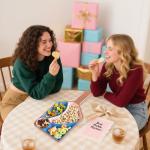 Miphca Pickleball Party Platter - Fun Paddle-Shaped Ceramic Tray with Snack Sections - Perfect Serving Dish for Pickleball Lovers display trays (Blue)