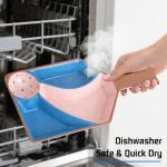 Miphca Pickleball Party Platter - Fun Paddle-Shaped Ceramic Tray with Snack Sections - Perfect Serving Dish for Pickleball Lovers display trays (Blue)