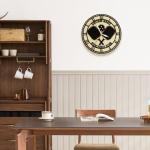 Geek Alerts Custom Pickleball Club Name Wooden Frame Silent Wall Clock, 12 inch Racquet Sport Personalized Pickleball Player Name Wood Quartz Clock for Pickleball Club Player Bedroom Decor