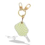 Sonix Keychain Case Compatible with Apple AirTag | Protective AirTag Cover Keychain | Checkmate Green Pickleball Paddle | Pickleball Green