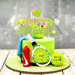 Pickleball Birthday Party Decorations Green and Gold Glitter Pickleball Happy Birthday Cake Topper for Pickle ball Player Bday Party Decoration Supplies
