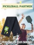 CybGene Embroidered Pickleball Towel, Funny Gift for Pickleball Lovers, 16"x 24" Microfiber Towel, Initial B