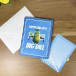 PQDGlobal 3D Pickleball Popup Card - Funny Handmade Paper Art with Four Pickles Playing for Birthday, Anniversary, Christmas, Father’s Day - Unique Gift for Him, Her, Pickleball Players & Fans