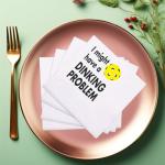 VOWFOO Funny Pickleball Quote Cocktail Napkins 50Pcs Pickleball Paper Disposable Napkins for Pickleball Players Party Table Decorations 5 x 5 Two-ply (Dinking Problem)