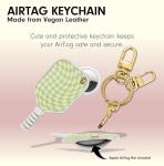 Sonix Keychain Case Compatible with Apple AirTag | Protective AirTag Cover Keychain | Checkmate Green Pickleball Paddle | Pickleball Green