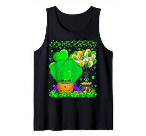 Lucky Balloon Irish Shamrock Pickleball St. Patrick's Day Tank Top