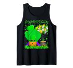 Lucky Balloon Irish Shamrock Pickleball St. Patrick's Day Tank Top