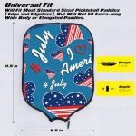 KOALEIU American Flag Custom Pickleballs Paddles Protection Personalized Pickleballs Paddle Cover with Design You Photo Text, Fits Most Rackets, 8.5x11.5 Inches
