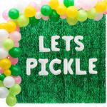 Dinks and Drinks Pickleball Party Decorations | Pickle Balloon Garland Kit + Foil Backdrops + Pickleball Balloons | Fun Pickleball Birthday Decorations (Let's Pickle)