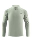 SENBWL Mens Quarter Zip Pullover Fitted Long Sleeve Mock Neck Moisture Wicking Quick Dry Fit Workout Outdoor Sports Gym Athletic Running Hiking Golf Pickleball Shirts for Men 88153 Green S