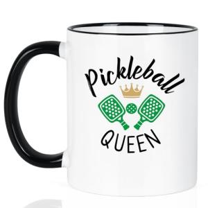 Maustic Pickleball Gifts for Women, Pickleball Queen Mug, Gifts for Pickle Ball Lovers Player, Pickle Ball Accessories, Gift for Christmas Mothers Day Birthday