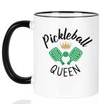 Maustic Pickleball Gifts for Women, Pickleball Queen Mug, Gifts for Pickle Ball Lovers Player, Pickle Ball Accessories, Gift for Christmas Mothers Day Birthday