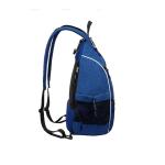 Personalized Pickleball Sling Bag Custom Paddle Backpack with Name or Logo Lightweight Durable Sports Gear Bag for Men Women Adjustable Strap Water Bottle Pocket Fence Hook Storage (Blue)