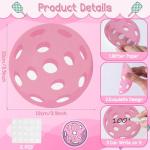 Glitter Pickleball Cutouts - 100Pcs Pink Sport Ball Bulletin DIY Paper Cuts Party Decoration Pickleball Shaped Glitter Paper Cutouts for Girls Player Sport Party Supplies Birthday Classroom Wall Decor