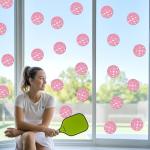 Glitter Pickleball Cutouts - 100Pcs Pink Sport Ball Bulletin DIY Paper Cuts Party Decoration Pickleball Shaped Glitter Paper Cutouts for Girls Player Sport Party Supplies Birthday Classroom Wall Decor