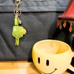 Popfizzy Green Pickleball Keychain Accessories for Women and Girls, Crystal Bag Charms, Purse Charm, Bling Pickleball Gifts