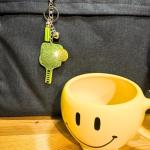 Popfizzy Green Pickleball Keychain Accessories for Women and Girls, Crystal Bag Charms, Purse Charm, Bling Pickleball Gifts