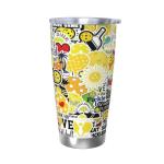 Bofemgt Pickleball Gifts for Women,Daisy Pickleball Tumbler Vacuum Insulated Stainless Steel Coffee Travel Mugs Water Bottle for Pickleball Lovers 20oz