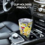 Bofemgt Pickleball Gifts for Women,Daisy Pickleball Tumbler Vacuum Insulated Stainless Steel Coffee Travel Mugs Water Bottle for Pickleball Lovers 20oz