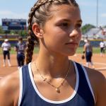 BydGxy Sideways Cross Necklace for Teen Girls Women, 14K Gold Plated Dainty Pickleball Jewelry Gifts, Christian Sports Stuff Mom Coach Team Party Essentials Accessories, Adjustable Chain