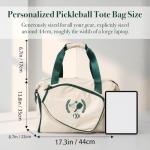 UIDMEN Personalized Pickleball Bag for Women Men, Cutsom Text and Logo, Pickleball Bag with Shoe Compartment & Adjustable Shoulder Strap, Gifts for Pickleball Lovers, Pickleball Gifts for Women, Mom