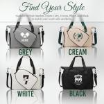 UIDMEN Personalized Pickleball Bag for Women Men, Cutsom Text and Logo, Pickleball Bag with Shoe Compartment & Adjustable Shoulder Strap, Gifts for Pickleball Lovers, Pickleball Gifts for Women, Mom