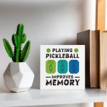 Funny Pickleball Decor, Pickleball Gift Idea for Player Coach Dad Mom Uncle Aunt Friends Coworkers, Wooden Sign Decor for Desk Shelf