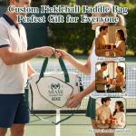 UIDMEN Personalized Pickleball Bag for Women Men, Cutsom Text and Logo, Pickleball Bag with Shoe Compartment & Adjustable Shoulder Strap, Gifts for Pickleball Lovers, Pickleball Gifts for Women, Mom