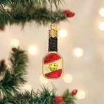 Old World Christmas Mini Pickleball Paddle Glass Blown Ornament for Christmas Tree, Handcrafted Holiday Decoration, Mini Collection