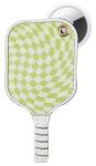 Sonix Keychain Case Compatible with Apple AirTag | Protective AirTag Cover Keychain | Checkmate Green Pickleball Paddle | Pickleball Green