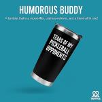 Panvola Tears of My Pickleball Opponents Tumbler Sports Player Gifts For Dad Mom Grandpa Grandma Vacuum Insulated Stainless Steel Tumbler With Removable Lid And Straw (20 oz)