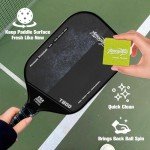 Amoswiz Pickleball Paddle Eraser, Pickleball Paddle Cleaner for Raw Carbon Fiber Pickleball Paddles, 3 Color Pickleball Eraser Set, Residue Scrach Dirt Quick Removal
