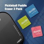 Amoswiz Pickleball Paddle Eraser, Pickleball Paddle Cleaner for Raw Carbon Fiber Pickleball Paddles, 3 Color Pickleball Eraser Set, Residue Scrach Dirt Quick Removal
