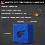 ALLIZEGO Pickleball Paddle Clean Eraser, Pickle Ball Racket Cleaner, Cleaning Rubber to Remove Ball Residue, Dirt, & Minor Scratches