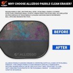 ALLIZEGO Pickleball Paddle Clean Eraser, Pickle Ball Racket Cleaner, Cleaning Rubber to Remove Ball Residue, Dirt, & Minor Scratches