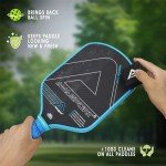 PICKLETECH Pickleball Paddle Cleaner Eraser - Carbon Fiber Pickle Ball Racket Cleaner - One Piece Construction Paddle Eraser - Superior Residue Removal & Maximum Stain Adhesion-Square Red