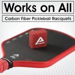 PICKLETECH Pickleball Paddle Cleaner Eraser - Carbon Fiber Pickle Ball Racket Cleaner - One Piece Construction Paddle Eraser - Superior Residue Removal & Maximum Stain Adhesion-Square Red