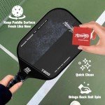 Amoswiz Pickleball Paddle Eraser, Pickle Ball Paddle Cleaner for Raw Carbon Fiber Paddles, 3 Color Pickleball Eraser Set, Residue Scrach Dirt Quick Removal