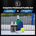 Spekkled Girrafe Pickleball Paddle Cleaner Spray with Cleaning Cloths (Pack of 2) - Removes Dirt, Ball Residue, Scuff Marks - EPA Safer Ingredients, Pickleball Accessories, Pickleball Gifts - 8 FL Oz