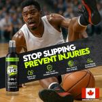 MR. KICS Basketball Shoe Grip Spray - Anti Slip Traction for Court Shoes, Shoe Grip Enhancer - 2-in-1 Cleaner with Microfiber Towel, Backpack Clip - Volleyball, Pickleball, Tennis, Badminton