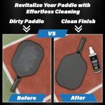 Spekkled Girrafe Pickleball Paddle Cleaner Spray with Cleaning Cloths (Pack of 2) - Removes Dirt, Ball Residue, Scuff Marks - EPA Safer Ingredients, Pickleball Accessories, Pickleball Gifts - 8 FL Oz