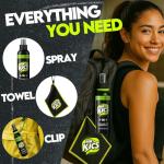 MR. KICS Basketball Shoe Grip Spray - Anti Slip Traction for Court Shoes, Shoe Grip Enhancer - 2-in-1 Cleaner with Microfiber Towel, Backpack Clip - Volleyball, Pickleball, Tennis, Badminton