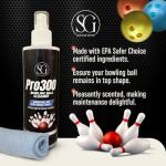 Spekkled Girrafe Dual-Action Cleaner Spray for Bowling Balls & Pickleball Paddles – Removes Dirt, Oil, Residue & Scuffs – EPA Safer, 8 FL Oz w/Cloth & Tape