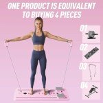 Foldable Multi-Purpose Pilates Reformer Board (Pink)