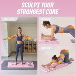 Foldable Multi-Purpose Pilates Reformer Board (Pink)