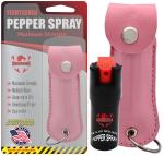 FIGHTSENSE Compact Pink Pepper Spray with Pouch