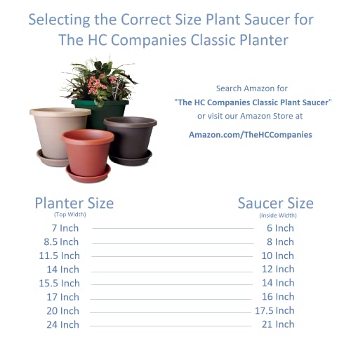 Warm Gray 15.5" Round Classic Planter for Plants