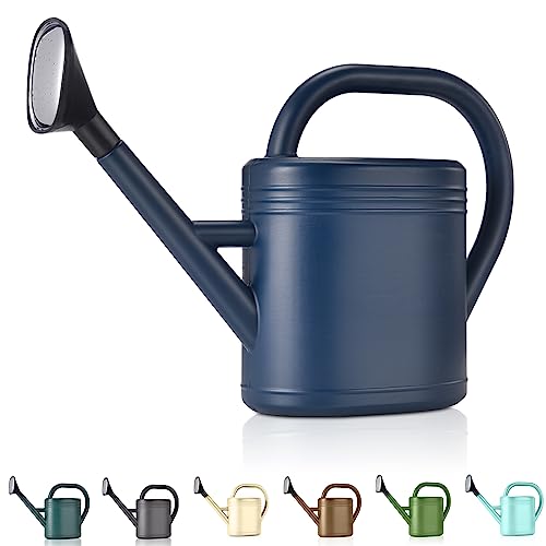 1 Gallon Blue Watering Can for Plants