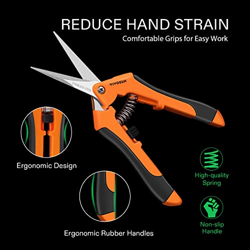 Orange Stainless Steel Pruning Shears