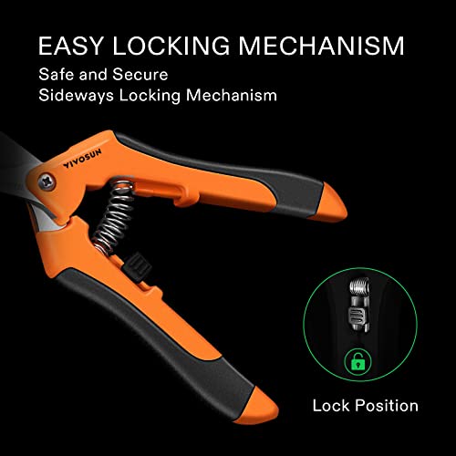 Orange Stainless Steel Pruning Shears